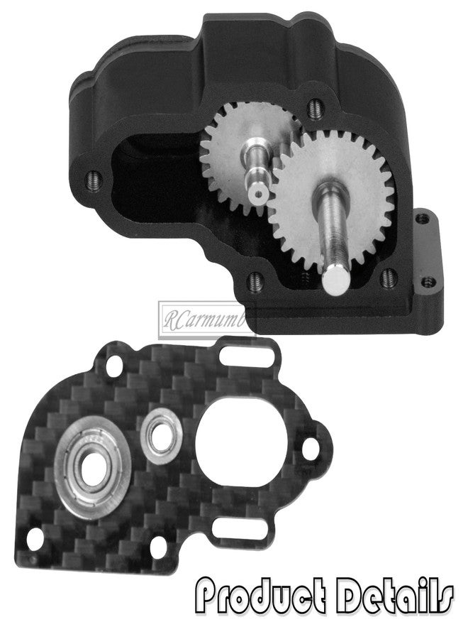 Rcarmumb Center Transmission Gearbox Upgrades Part for 1/10 RC Crawler car Axial SCX10 SCX10 ii 90047 Wraith,Aluminum LCG Middle Transmission Gearbox Hops up,Black - Image 5